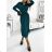 Women's Ribbed Long Sleeve Dress (S/M ONE SIZE) ITALIAN FASHION IMM23M19206