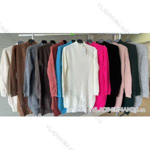 Women's Knitted Extended Long Sleeve Sweater (S/M ONE SIZE) ITALIAN FASHION IMWDT230011