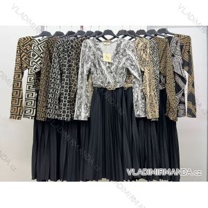 Women's Plus Size Long Sleeve Oversize Dress (XL/2XL/3XL ONE SIZE) ITALIAN FASHION IMC23024
