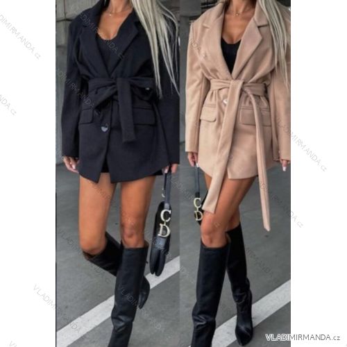 Kabátek košilový flaušový na knoflíčky dámský (S/M ONE SIZE) ITALSKÁ MÓDA IMWD217059