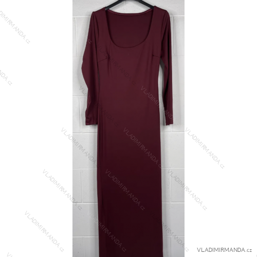 Women's Long Sleeve Knitted Long Dress (S/M ONE SIZE) ITALIAN FASHION IMPBB23Z5272-1