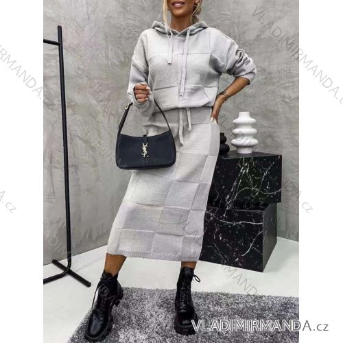 Women's Long Sleeve Knitted Sweater (S/M ONE SIZE) ITALIAN FASHION IMWAE23047