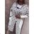 Women's Long Sleeve Hooded Alpaca Coat (S/M ONE SIZE) POLISH FASHION IMWK23747