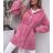 Women's Long Sleeve Hooded Alpaca Coat (S/M ONE SIZE) POLISH FASHION IMWK23747