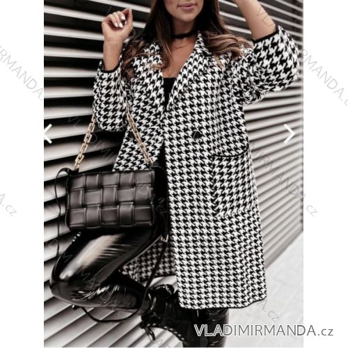 Women's Long Sleeve Hooded Alpaca Coat (S/M ONE SIZE) POLISH FASHION IMWK23747