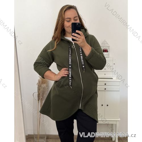 Shirt 3/4 sleeve ladies strip (4XL/5XL ONE SIZE) ITALSKÁ MÓDA IM422026