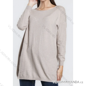 Women's Extended Knitted Long Sleeve Sweater (S/M ONE SIZE) ITALIAN FASHION IMPBB23Z8075