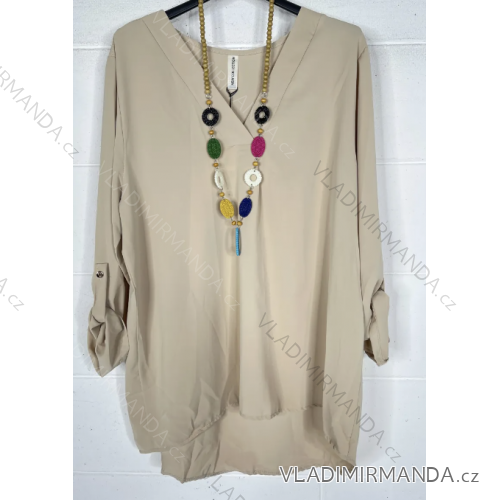 Women's Long Sleeve Tunic Shirt/Shirt (S/M ONE SIZE) ITALIAN FASHION IMPBB23B10305