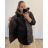Women's vest with hood (M/L/XL ONE SIZE) ITALIAN FASHION IM422888 XL/2XL black