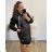 Women's vest with hood (M/L/XL ONE SIZE) ITALIAN FASHION IM422888 XL/2XL black