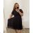 Women's Long Knitted Turtleneck Short Sleeve Dress (S/M ONE SIZE) ITALIAN FASHION IMM22FD51751 XL/2XL Royal blue