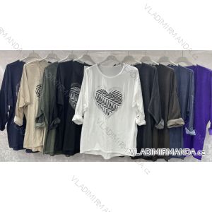 Women's Plus Size Long Sleeve T-Shirt (3XL/4XL ONE SIZE) ITALIAN FASHION IMWQ23104