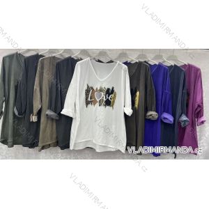 Women's Plus Size Long Sleeve T-Shirt (3XL/4XL ONE SIZE) ITALIAN FASHION IMWQ23105