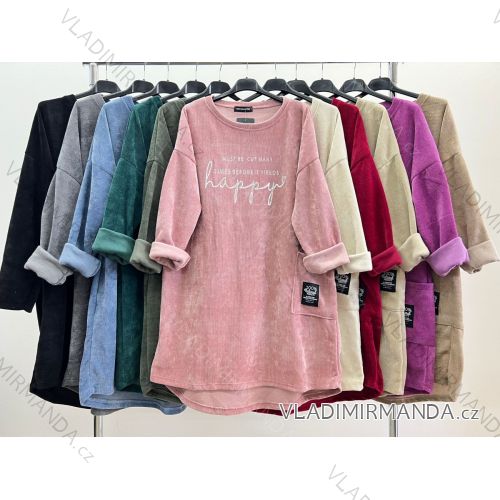 Women's Plus Size Long Sleeve Dress (2XL/3XL/4XL ONE SIZE) ITALIAN FASHION IM423615