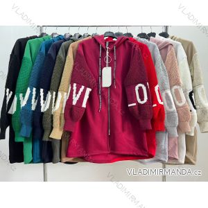 Cardigan / Hoodie Cotton Ladies (uni M / XL) Italian Fashion IM420360