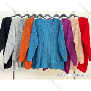 Women's Long Sleeve Knitted Sweater (L/XL/2XL ONE SIZE) ITALIAN FASHION IM423588