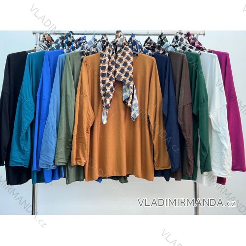 Women's Plus Size Long Sleeve Tunic (XL/2XL/3XL ONE SIZE) ITALIAN FASHION IM423616