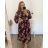 Women's Long Sleeve Shirt Dress (S/M ONE SIZE) ITALIAN FASHION IMWGM23447 2XL/3XL purple