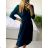 Women's Elegant Long Sleeve Dress (S/M ONE SIZE) ITALIAN FASHION IMM23M6062