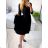 Women's Long Sleeve Leather Jacket (S-XL) ITALIAN FASHION IMM23MS228058 S/M black
