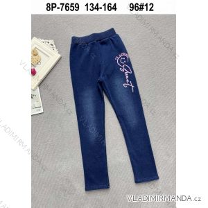 Girls' jeans with jeans (134-164) ACTIVE SPORT ACT238P-7659