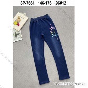 Girls' jeans with jeans (146-176) ACTIVE SPORT ACT238P-7661