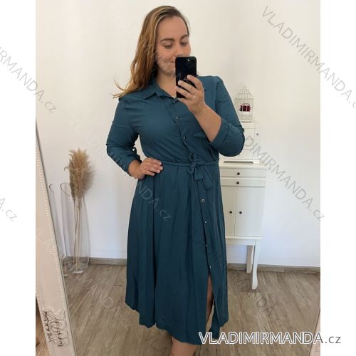 Women's Long Sleeve Shirt Dress (S/M ONE SIZE) ITALIAN FASHION IMWGM23447 XL/2XL kerosene