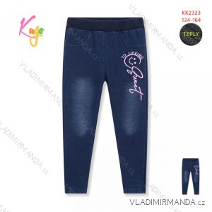Jeans leggings insulated youth girls (134-164) KUGO KK9947