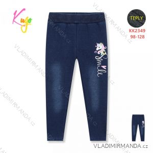 Jeans leggings denim warm children's girls (98-128) KUGO KK9945