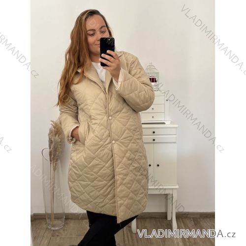 Jacket coat quilted oversize long sleeve women's plus size (2XL/3XL ONE SIZE) ITALIAN FASHION IMWCT233519