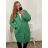 Women's Long Chiffon Short Sleeve Dress (S/M ONE SIZE) ITALIAN FASHION IMWGS231048 Green 2LX/3XL