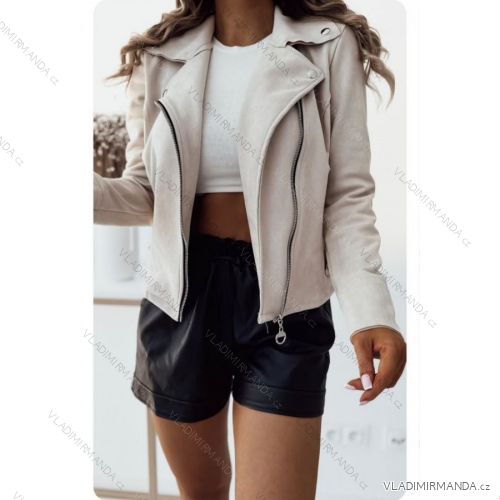 Women's Long Sleeve Leather Jacket (S-XL) ITALIAN FASHION IMWE23120