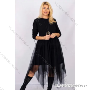 Women's Elegant Long Sleeve Dress (S/M ONE SIZE) ITALIAN FASHION IMPLI2220433lurex