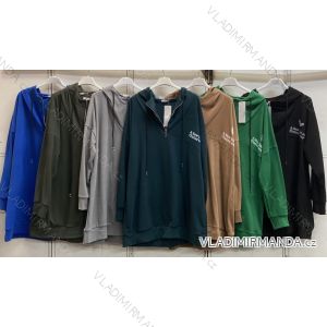 Women's Plus Size Long Sleeve Sweatshirt (2XL/3XL ONE SIZE) ITALIAN FASHION IMC23396