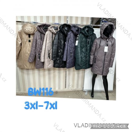 Zip Hooded Jacket Long Sleeve Women's Plus Size (3XL-8XL) POLISH FASHION PMWT21T21-69