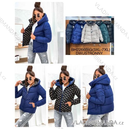 Zip Hooded Jacket Long Sleeve Women's Plus Size (3XL-8XL) POLISH FASHION PMWT21T21-69