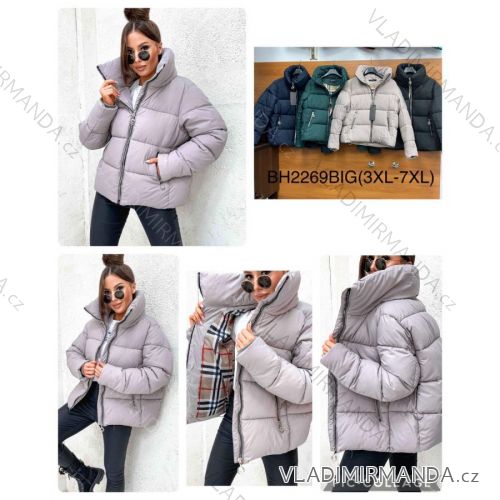 Zip Hooded Jacket Long Sleeve Women's Plus Size (3XL-8XL) POLISH FASHION PMWT21T21-69