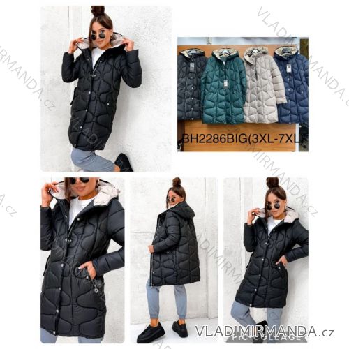 Zip Hooded Jacket Long Sleeve Women's Plus Size (3XL-8XL) POLISH FASHION PMWT21T21-69