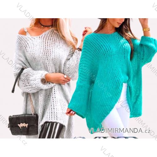 Women's Oversize Long Sleeve Sweater (S/M ONE SIZE) ITALIAN FASHION IMWCA23DH2302