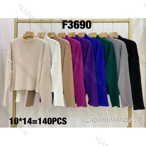 Women's Oversize Long Sleeve Sweater (S/M ONE SIZE) ITALIAN FASHION IMWCA23DH2302