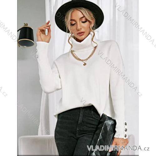 Women's Knitted Turtleneck Sweater (S/M ONE SIZE) ITALIAN FASHION IMPGM23G007