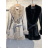Leatherette coat with fur long sleeve women's (S/M ONE SIZE) ITALIAN FASHION IMPGM2323048
