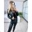 Women's Leatherette Curve Long Sleeve Jacket (S/M ONE SIZE) ITALIAN FASHION IMPBB23042r