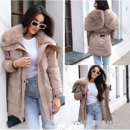 Winter coat with fur long sleeve women's (SL) ITALIAN FASHION IMPTI23TR2023009