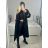 Kabátek košilový flaušový na knoflíčky dámský (S/M ONE SIZE) ITALSKÁ MÓDA IMWD217059 M / L black