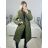 Long women's fleece coat (SML-XL) ITALIAN FASHION IMD211106 M / L dark green