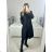 Long women's fleece coat (SML-XL) ITALIAN FASHION IMD211106 M / L dark green