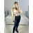Blouse long sleeve with ruffles women (UNI S / L) ITALIAN FASHION IMWHB23001 béžová S/M
