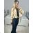 Blouse long sleeve with ruffles women (UNI S / L) ITALIAN FASHION IMWHB23001 béžová S/M