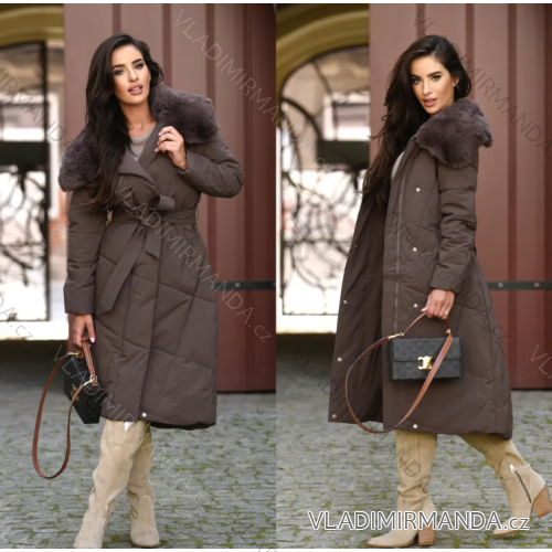 Winter coat with fur long sleeve women's (SL) ITALIAN FASHION IMPTI23TR2023009